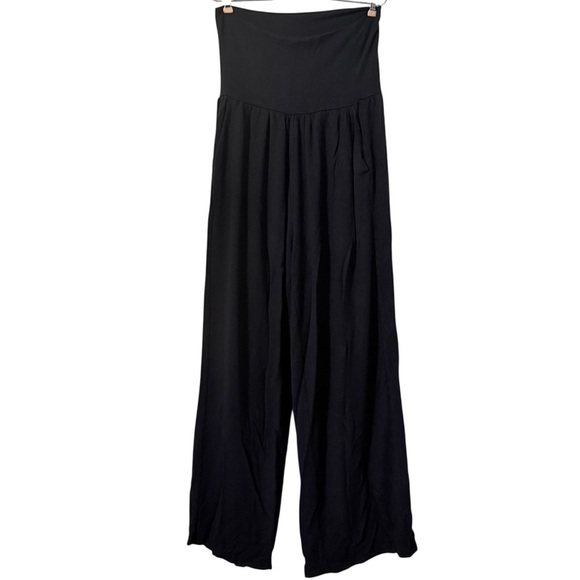 Quince Modal High Waist Wide Leg in Black Sz L Lightweight Comfort - Picture 2 of 15